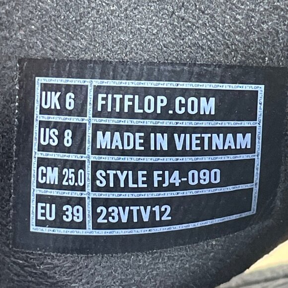 Fitflop Women’s Black Metallic Cross Strap Lightweight Sandals Size 8 - Picture 6 of 8